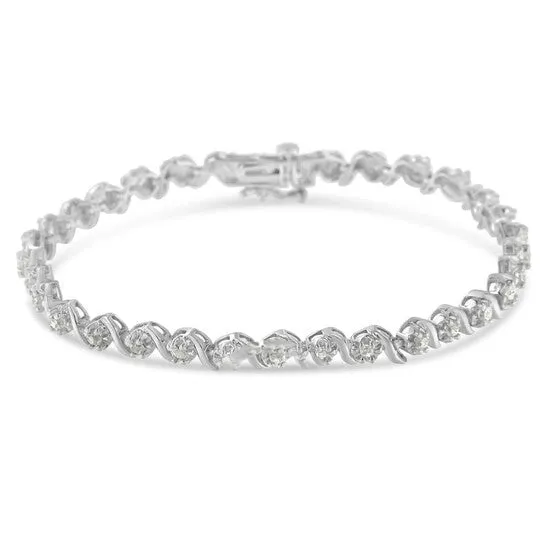 JMS always Bracelets Original Haus of Brilliance Sterling Silver 1ct TDW Diamond Spiral Link Bracelet IJ I3 JMS always Bracelets Original Haus of Brilliance Sterling Silver 1ct TDW Diamond Spiral Link Bracelet IJ I3