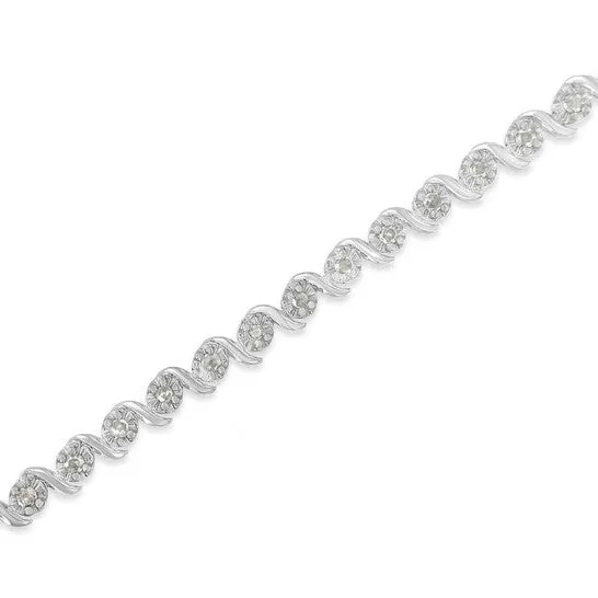 JMS always Bracelets Original Haus of Brilliance Sterling Silver 1ct TDW Diamond Spiral Link Bracelet IJ I3