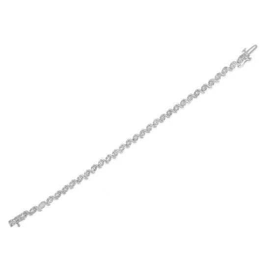 JMS always Bracelets Original Haus of Brilliance Sterling Silver 1ct TDW Diamond Spiral Link Bracelet IJ I3