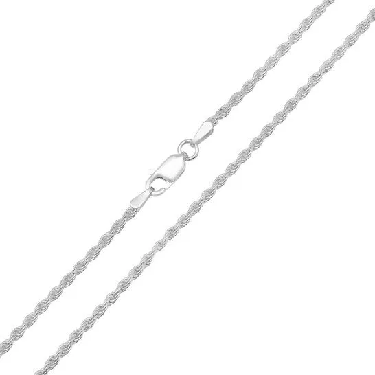 Necklaces JMS always Original Kylie Harper Unisex Italian Sterling Silver Rope Chain 1830 Necklaces JMS always Original Kylie Harper Unisex Italian Sterling Silver Rope Chain 1830