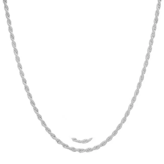 Necklaces JMS always Original Kylie Harper Unisex Italian Sterling Silver Rope Chain 1830 Necklaces JMS always Original Kylie Harper Unisex Italian Sterling Silver Rope Chain 1830