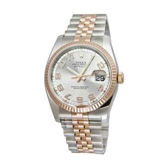 Original Rolex Oyster Perpetual Datejust 36 Silver Concentric Dial Stainless Steel and 18K Everose Gold Jubilee Bracelet Automatic Mens Watch 116231SCAJ JMS always Bracelets Original Rolex Oyster Perpetual Datejust 36 Silver Concentric Dial Stainless Steel and 18K Everose Gold Jubilee Bracelet Automatic Mens Watch 116231SCAJ JMS always Bracelets