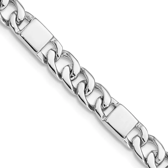 Solid 14K White Gold 9 inch 56mm Hand Polished Fancy Link with Fancy Lobster Clasp Bracelet MDS Bracelets Solid 14K White Gold 9 inch 56mm Hand Polished Fancy Link with Fancy Lobster Clasp Bracelet MDS Bracelets