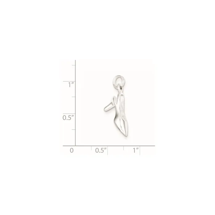 Rings TreasureFineJewelers Sterling Silver Sling Back Heel Charm
