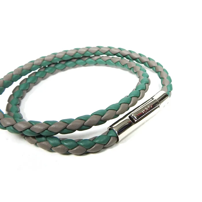 Tods Woven Leather Bracelet I Miss You MAN Bracelets