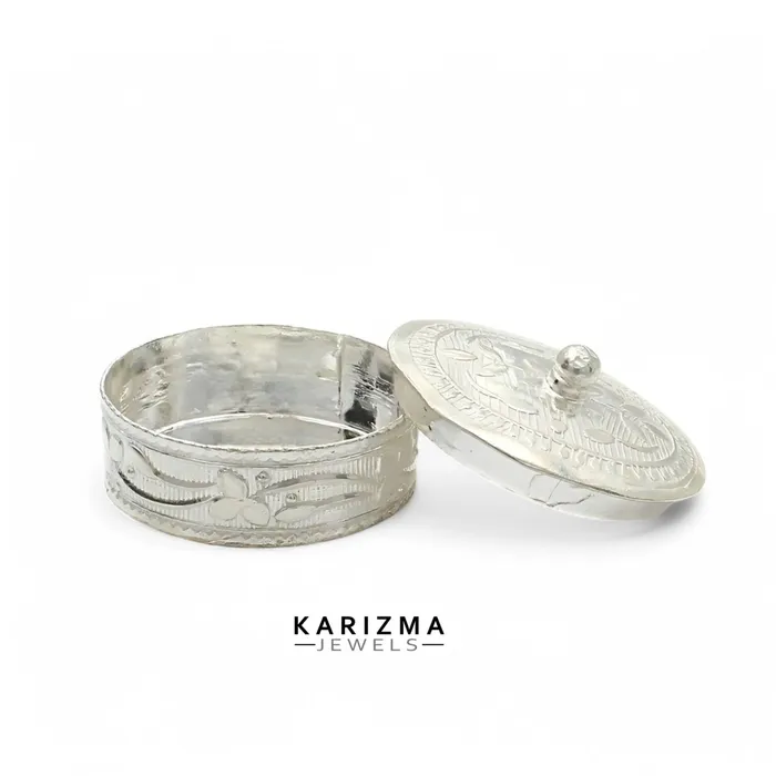 Karizma Jewels Rings Real Sterling Silver Honey Container Dibbi for Red Book Remedy
