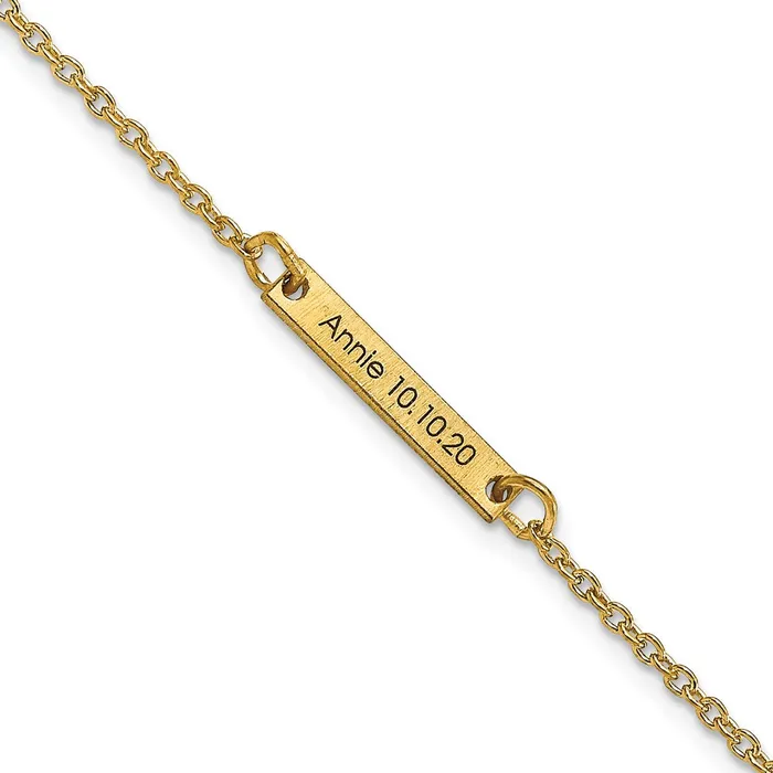 WB Choice Jewelry Bracelets 10KY Brushed 1 Station BraceletWBC10XNA11801Y WB Choice Jewelry Bracelets 10KY Brushed 1 Station BraceletWBC10XNA11801Y
