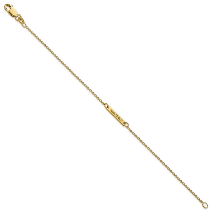 WB Choice Jewelry Bracelets 10KY Brushed 1 Station BraceletWBC10XNA11801Y WB Choice Jewelry Bracelets 10KY Brushed 1 Station BraceletWBC10XNA11801Y