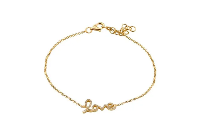 Albert Hern Bracelets Bracelet 14kt Gold Chain Love Diamonds