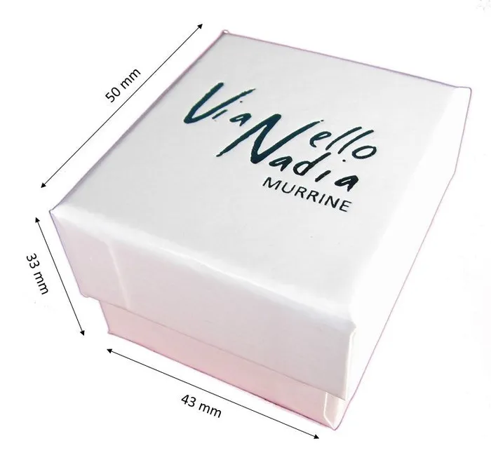VN Murrine Rings Murano glass rectangular Ring Avventurina set in 925 sterling silver