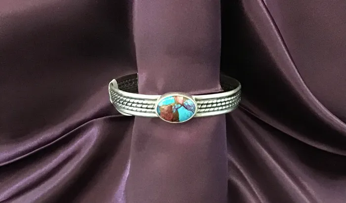 Copper Oyster Turquoise Bracelets Chris Crosbys Purple Coyote Bracelets