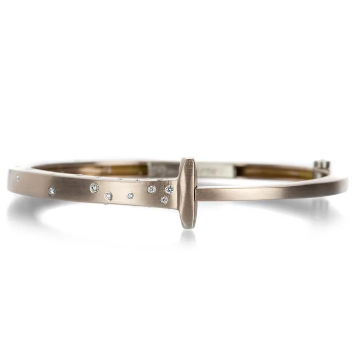 Pat Flynn 14k Champagne Diamond Cascade Nail Bracelet Bracelets
