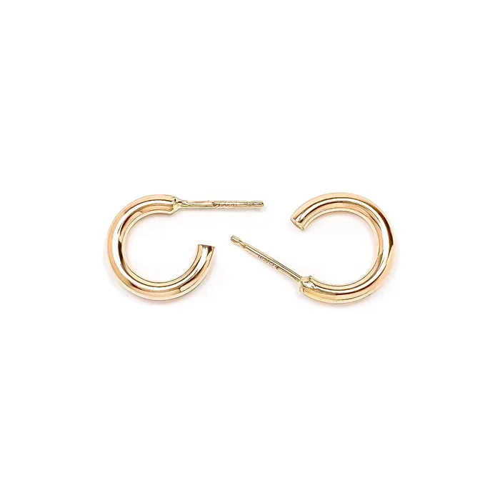 Earrings Small Hoop Earrings 12mm Diameter 14K Gold Filled Hoops By Hand