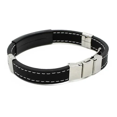 Mens Black Silver Stainless Steel Wristband sparklingselections Bracelets Mens Black Silver Stainless Steel Wristband sparklingselections Bracelets