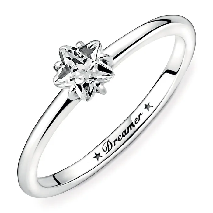 Rings Pandora Pandora Celestial Sparkling Star Solitaire Ring