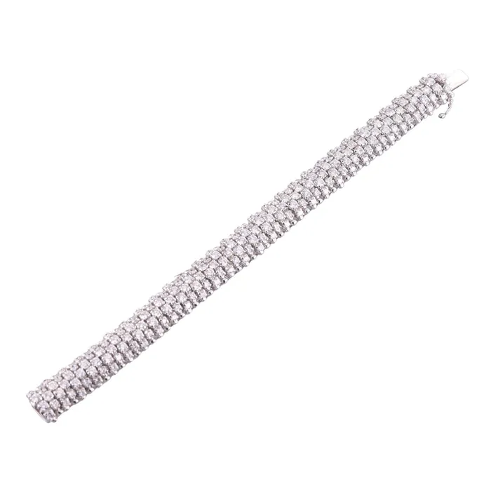 13 ctw Diamond Gold Italian Bracelet Not Signed Bracelets