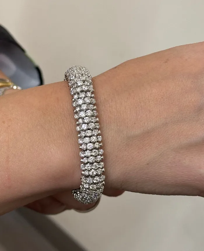 13 ctw Diamond Gold Italian Bracelet Not Signed Bracelets
