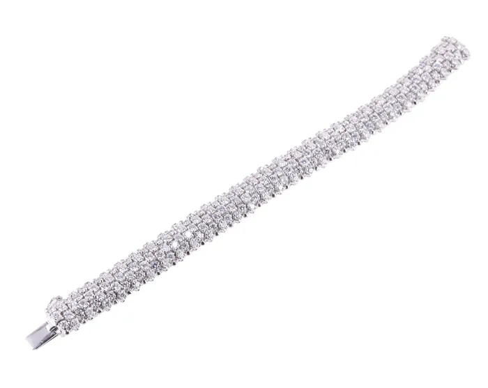 13 ctw Diamond Gold Italian Bracelet Not Signed Bracelets