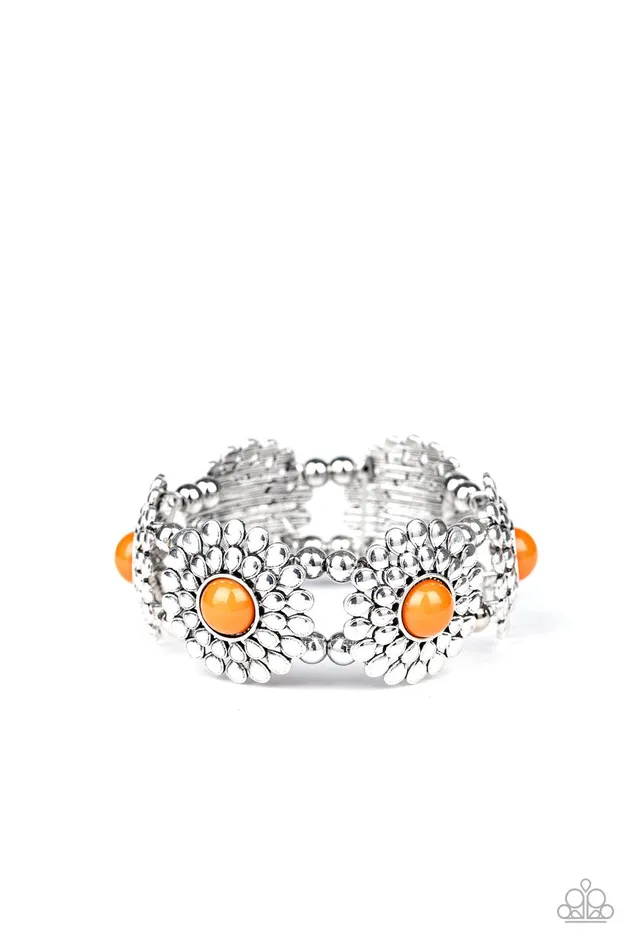 Bountiful Blossoms Orange Bracelet Jewelry By Bretta Paparazzi Accessories Bracelets