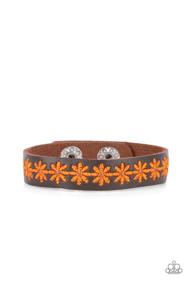 Bracelets Wildflower Wayfarer Orange Bracelet Jewelry by Bretta Paparazzi Accessories
