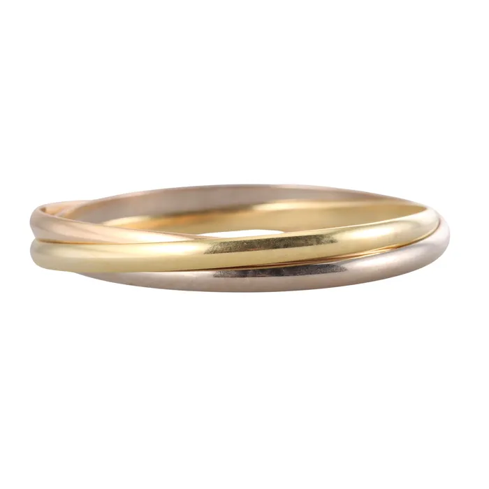 Cartier Bracelets Cartier Trinity 18k Gold Rolling Bangle Bracelet