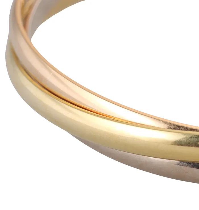 Cartier Bracelets Cartier Trinity 18k Gold Rolling Bangle Bracelet