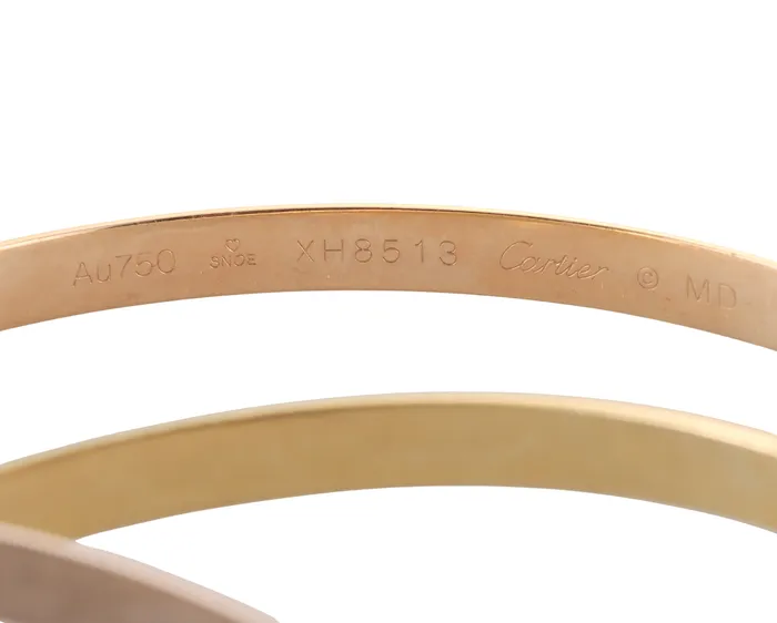 Cartier Bracelets Cartier Trinity 18k Gold Rolling Bangle Bracelet