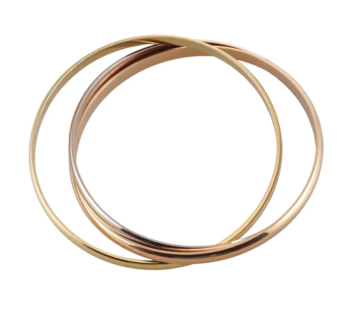 Cartier Bracelets Cartier Trinity 18k Gold Rolling Bangle Bracelet