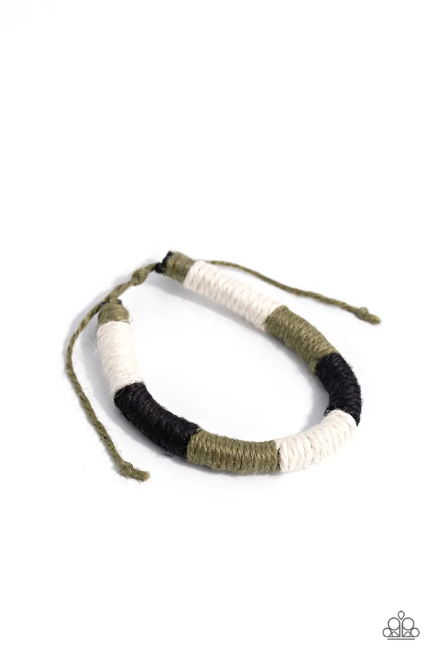 Cast Away Adventure Green Bracelet Jewelry by Bretta Paparazzi Accessories Bracelets