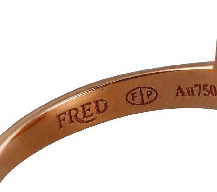 Fred Pain de Sucre Rose Gold Diamond Quartz Small Model Ring Fred Paris Rings