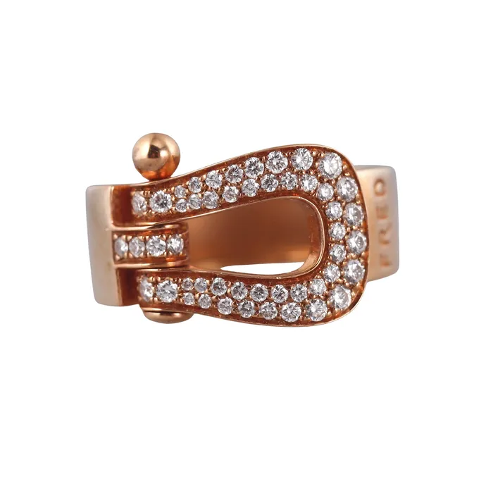 Fred Paris Rings Fred Force 10 Yellow Gold Diamond Large Model Ring