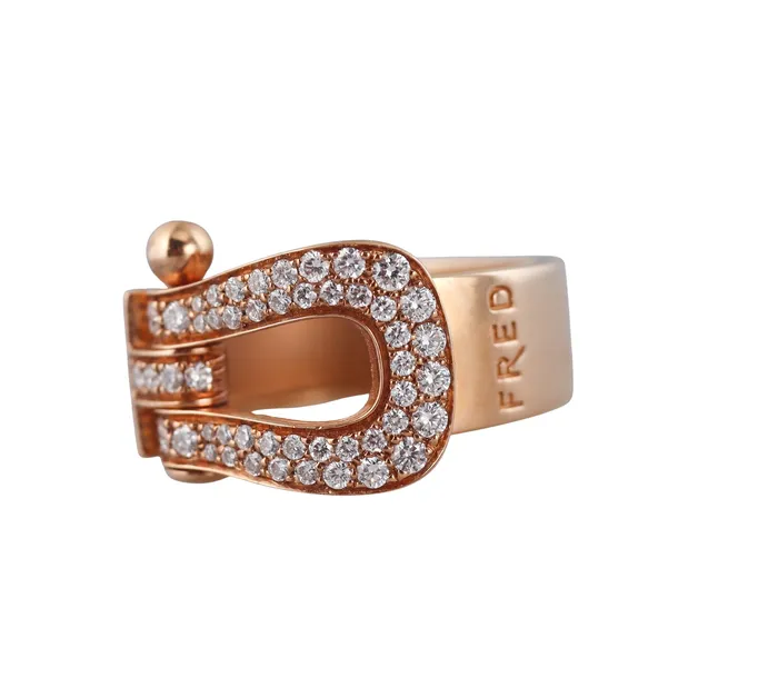 Fred Paris Rings Fred Force 10 Yellow Gold Diamond Large Model Ring