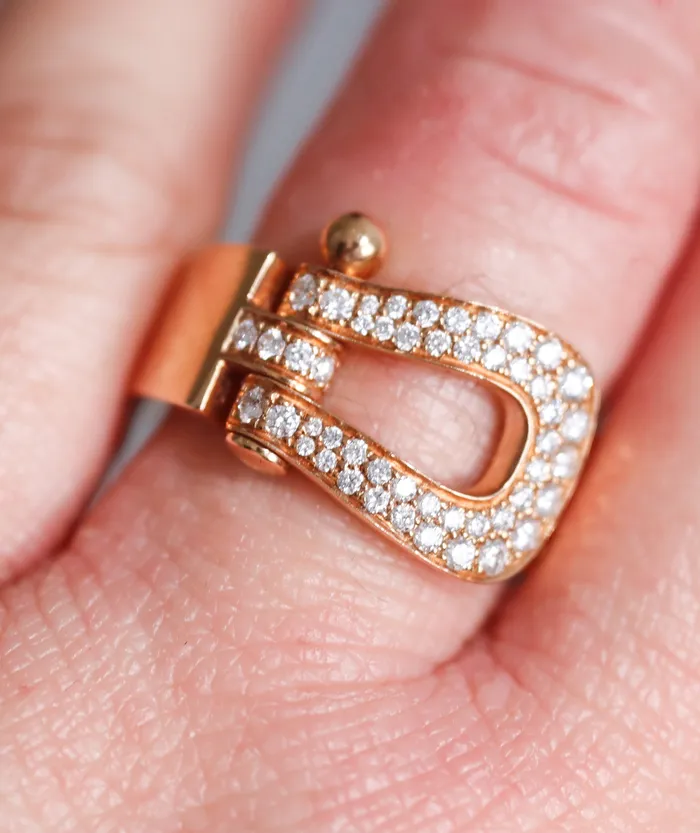 Fred Paris Rings Fred Force 10 Yellow Gold Diamond Large Model Ring