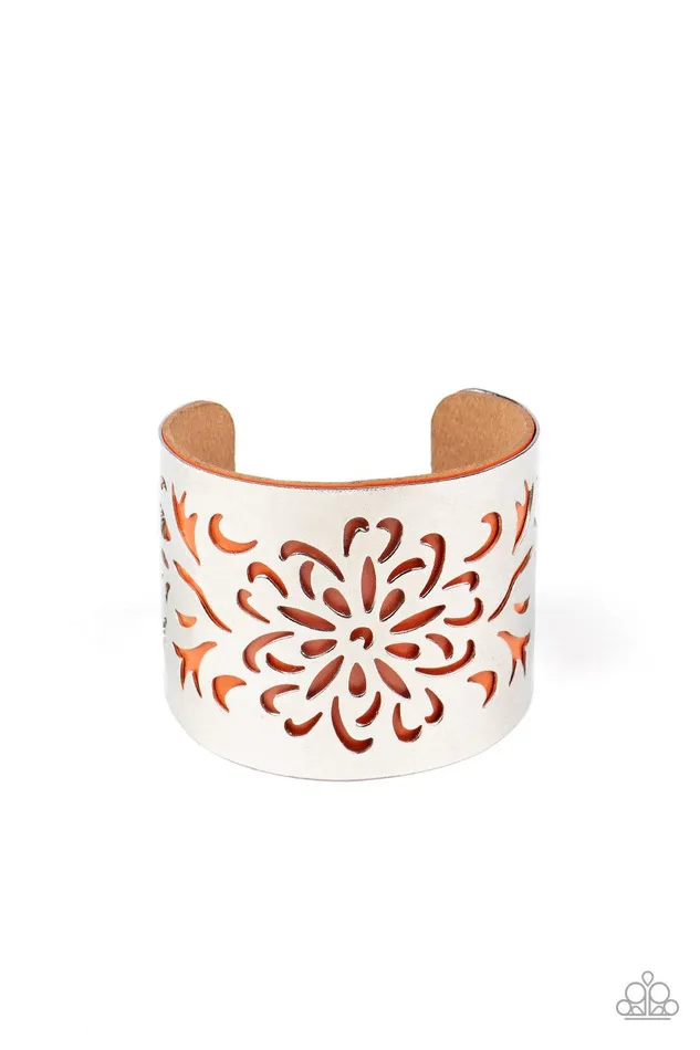 Get Your Bloom On Orange Bracelet Jewelry by Bretta Paparazzi Accessories Bracelets