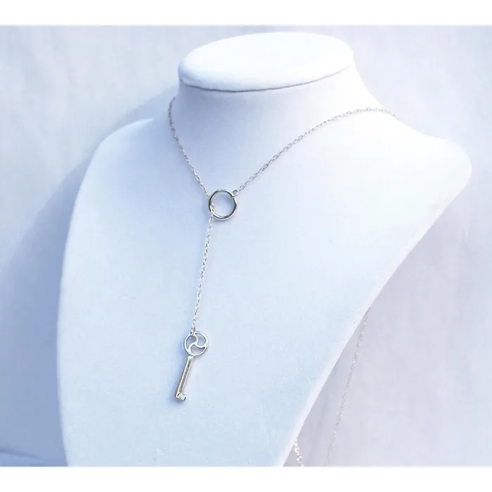 Lariat BDSM Triskele Sterling Silver Working Key BDSM Discreet SymbolHandmade Erosmoon Rings