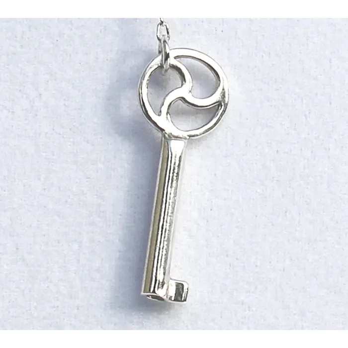 Lariat BDSM Triskele Sterling Silver Working Key BDSM Discreet SymbolHandmade Erosmoon Rings
