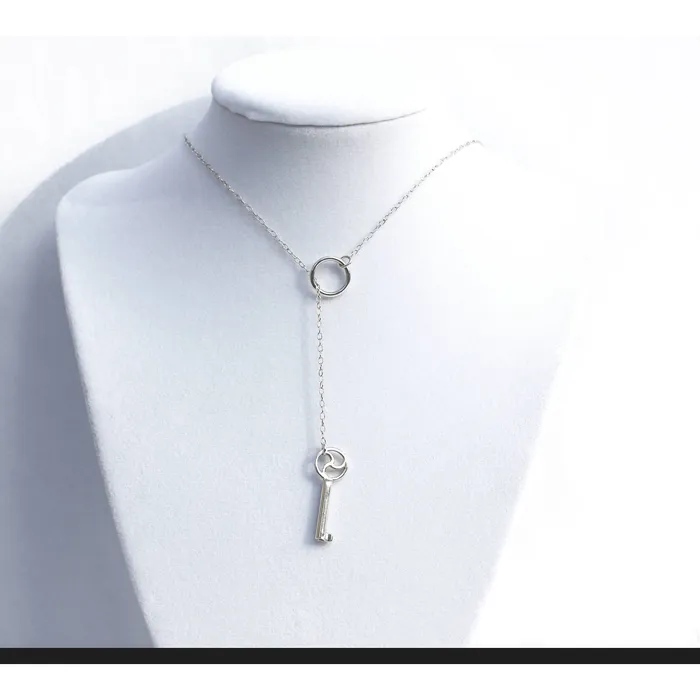 Lariat BDSM Triskele Sterling Silver Working Key BDSM Discreet SymbolHandmade Erosmoon Rings