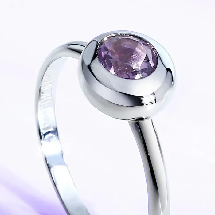 Morellato Rings Womens silver ring with rhodium plating and amethyst Morellato Eternal Treasures