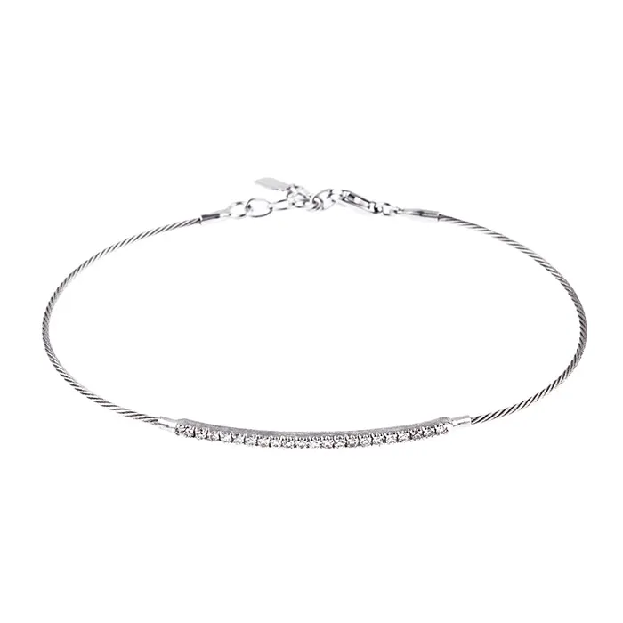 Mrs Jones Company Bracelets 14 Karat Yellow Gold Diamond Bar Bracelet