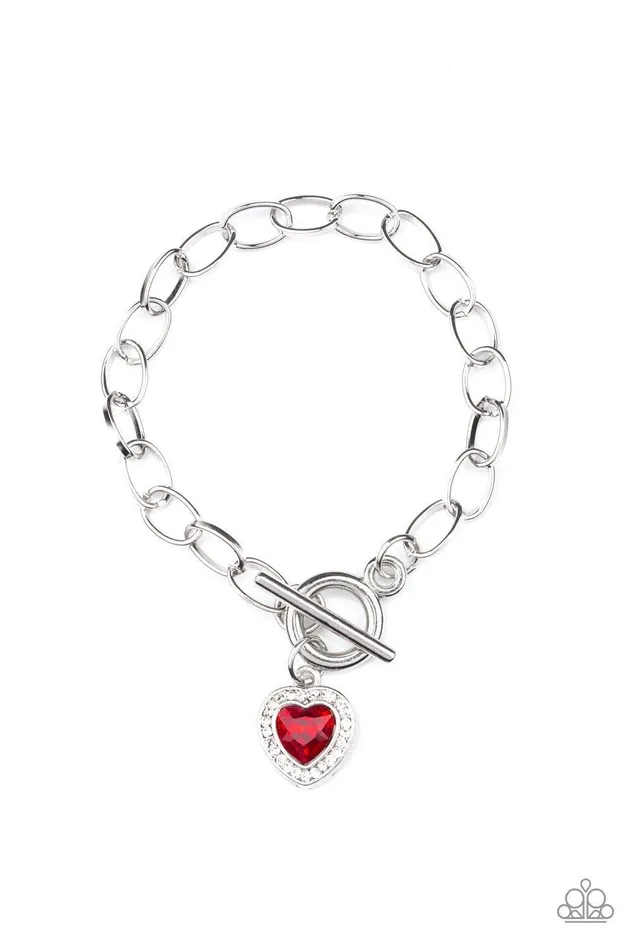 Paparazzi Accessories Bracelets Going Steady Red Bracelet Jewelry by Bretta
