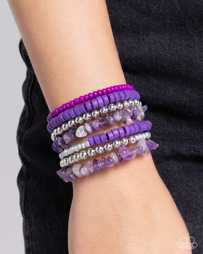 Paparazzi Accessories Bracelets Plentiful Pizzazz Purple Coil Bracelet Jewelry by Bretta Paparazzi Accessories Bracelets Plentiful Pizzazz Purple Coil Bracelet Jewelry by Bretta