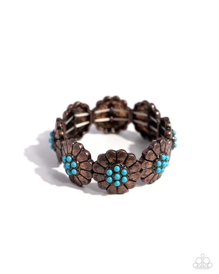 Paparazzi Accessories Bracelets Textured Tribute Copper Bracelet v Jewelry by Bretta
