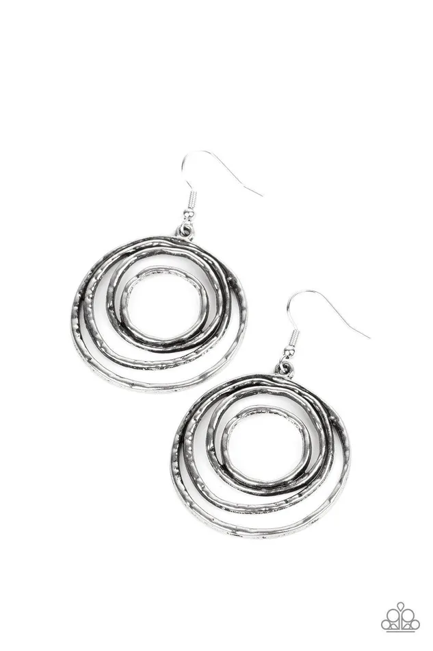 Paparazzi Accessories Necklaces Spiraling Out of Control Silver Jewelry by Bretta
