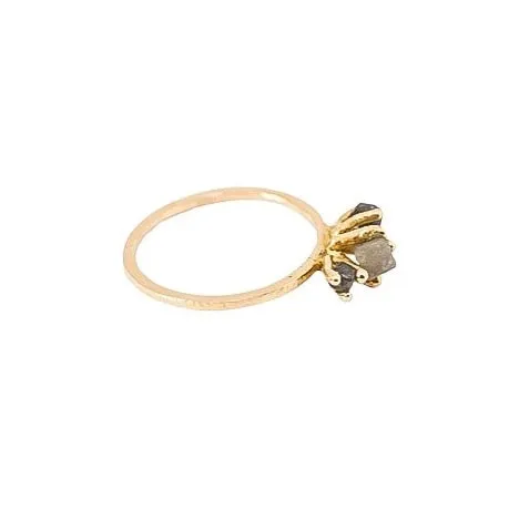 Rings Joanna Jablko Jewelry Raw 14 kt gold diamond ring Rings Joanna Jablko Jewelry Raw 14 kt gold diamond ring