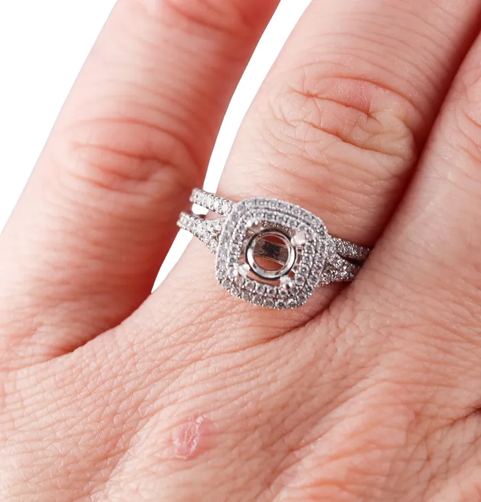 Simon G Gold Engagement Ring Setting Set Simon G Rings