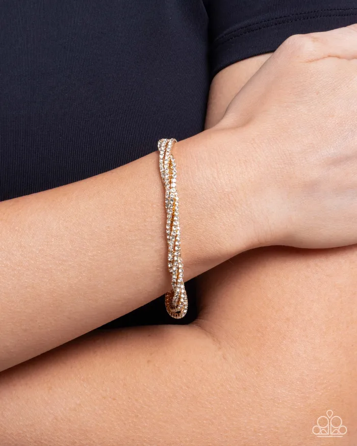 Twisted Triumph Gold Bracelet Jewelry by Bretta Paparazzi Accessories Bracelets Twisted Triumph Gold Bracelet Jewelry by Bretta Paparazzi Accessories Bracelets