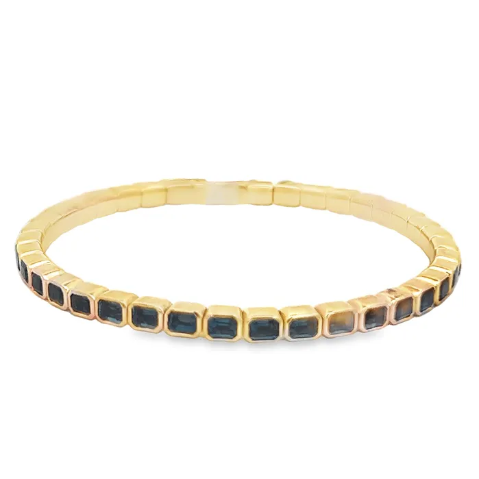 YaninaCo Jewelry Bracelets Emerald London Blue Topaz Bracelet