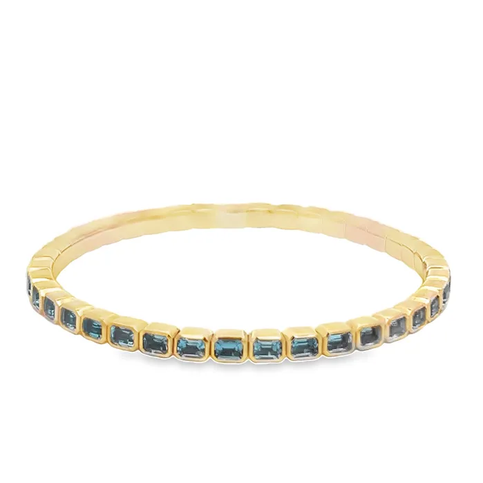 YaninaCo Jewelry Bracelets Emerald London Blue Topaz Bracelet