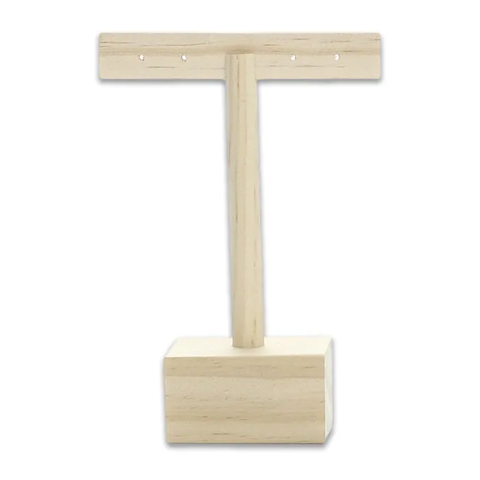 5 Natural Wood 2 Pair Earring TStand JPIDisplay Earrings 5 Natural Wood 2 Pair Earring TStand JPIDisplay Earrings