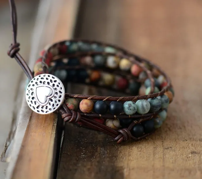 Bracelets My Zen Temple Matte Stone Wrap Bracelet